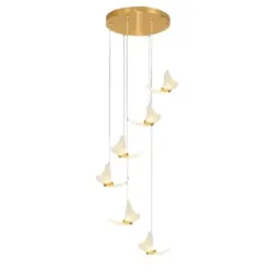 آویز  پروانه وارداتی  اکرولیک با ست دیواری و سه شعله گرد پروانه  و 5شعله خطی پروانه