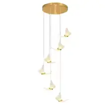 آویز  پروانه وارداتی  اکرولیک با ست دیواری و سه شعله گرد پروانه  و 5شعله خطی پروانه