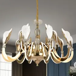 پرنورترین و جدیدترین لوستر طرح قو وارداتی مناسب پذیرایی و نشیمن و آشپزخانه و خواب با وزن سبک