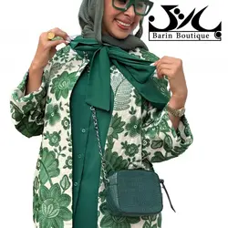 مانتو سوزن دوزی گل سبز