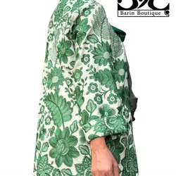 مانتو سوزن دوزی گل سبز