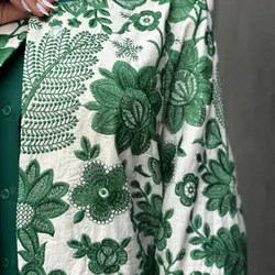 مانتو سوزن دوزی گل سبز