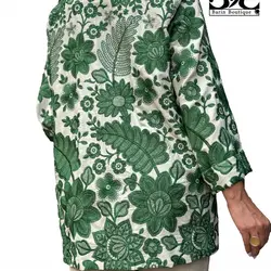 مانتو سوزن دوزی گل سبز