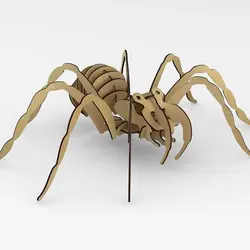 ماکت چوبی سرهم شده به طرح عنکبوت