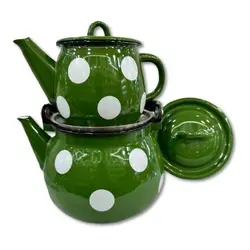 کتری قوری 2/5 لیتری رنگ  سبز کد 153