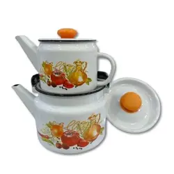 کتری قوری 1/5 لیتری  طرح سبزیجات کد 150