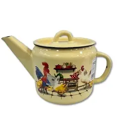 قوری لعابی یک لیتری طرح خروس باسواد  کد 134