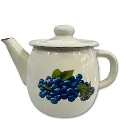 قوری لعابی یک لیتری طرح بلوبری کد 127