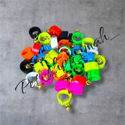 حلقه پا پلاک کبوتر چفتی زنگوله دار بسته 10 عددی