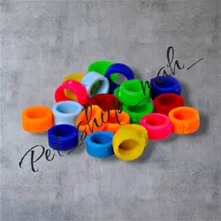 حلقه پا پلاک کبوتر شماره دار ژله ای - سیلیکونی شماره دار