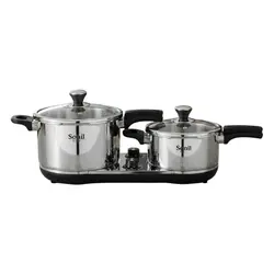 زودپز 6100 دوقلو 7 لیتری، 4 لیتری با درب شیشه ای