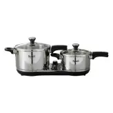 زودپز 6100 دوقلو 7 لیتری، 4 لیتری با درب شیشه ای