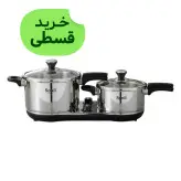 زودپز 6100 دوقلو 7 لیتری، 4 لیتری با درب شیشه ای