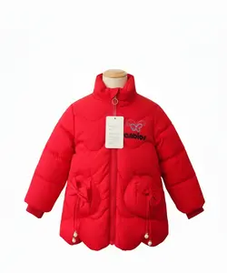 کاپشن قرمز پاپیونی دخترانه وارداتی کد g200