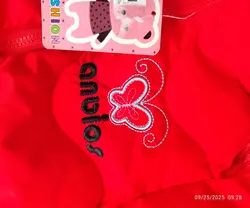 کاپشن قرمز پاپیونی دخترانه وارداتی کد g200