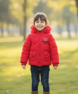 کاپشن قرمز پاپیونی دخترانه وارداتی کد g200