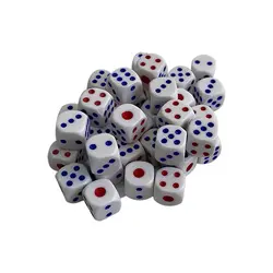 تاس چینی خال قرمز لبه گرد