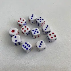 تاس چینی خال قرمز لبه گرد