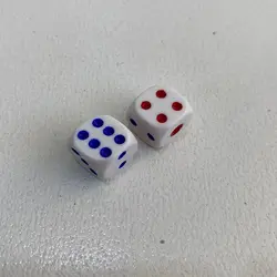 تاس چینی خال قرمز لبه گرد