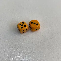 تاس کوبایی لبه گرد رنگ نارنجی