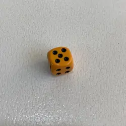 تاس کوبایی لبه گرد رنگ نارنجی