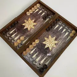 تخته نرد و شطرنج تمام ام دی اف طرح ستاره