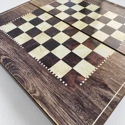 تخته نرد و شطرنج تمام ام دی اف طرح ستاره