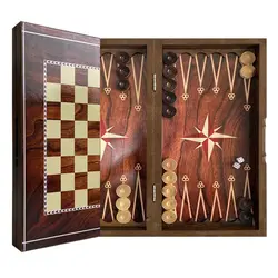 تخته نرد و شطرنج تمام ام دی اف طرح قطب نما