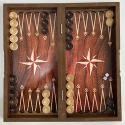 تخته نرد و شطرنج تمام ام دی اف طرح قطب نما