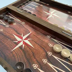 تخته نرد و شطرنج تمام ام دی اف طرح قطب نما