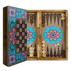 تخته نرد و شطرنج چوب روسی طرح تذهیب
