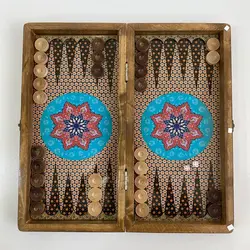 تخته نرد و شطرنج چوب روسی طرح تذهیب