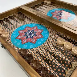 تخته نرد و شطرنج چوب روسی طرح تذهیب