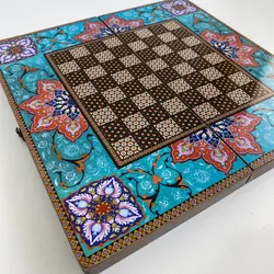 تخته نرد و شطرنج چوب روسی طرح تذهیب