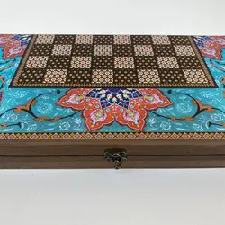 تخته نرد و شطرنج چوب روسی طرح تذهیب