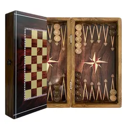 تخته نرد و شطرنج چوب روسی طرح قطب نما