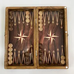 تخته نرد و شطرنج چوب روسی طرح قطب نما