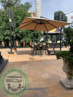 چتر پایه کنار باغی 3در3 - شیک کالا
