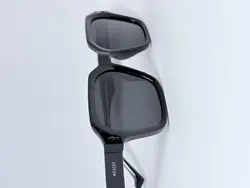 عینک آفتابی مشکی مردانه پلاروید دسته سیم