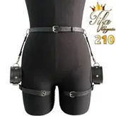 ست اکسسوری کمربندی زنانه فانتزی چرم ۵ تکه فقط رنگ مشکی کد 9818