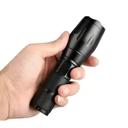 چراغ قوه شارژی یووی UV زوم دار دو حالته (باتری قابل تعویض)