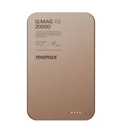 پاوربانک مگسیف مومکس مدل Q.Mag X2 ظرفیت 20000 میلی آمپر 15W فست شارژ رنگ مشکی - دیجی اکسین