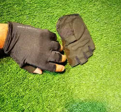 دستکش نیمه انگشتی خارجی بدنسازی و دوچرخه سواری نرم و راحت