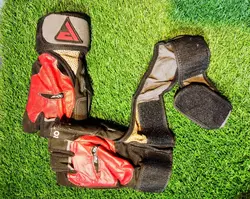 دستکش نیمه انگشتی دوچسبه بدنسازی چرم خارجی با کیفیت