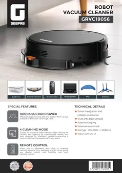 جارو روباتیک جیپاس مدل GRVC19056