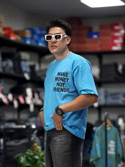 تیشرت طرح جنگل آبی کد 583