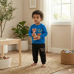 ست بلوز شلوار خرسی cute bear بچه گانه