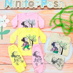 ست بلوز شلوار دختر شیطون دخترانه