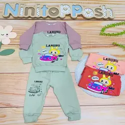 ست بلوز شلوار LABUBU دورس پنبه دخترانه