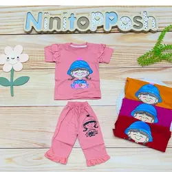 ست تیشرت شلوارک Happy دخترانه